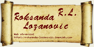 Roksanda Lozanović vizit kartica